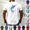 Men's Vintage Texture Printed Short Sleeve T Shirt Loose Fit Casual Summer Daily Wear Top Lightweight Breathable Fabric
