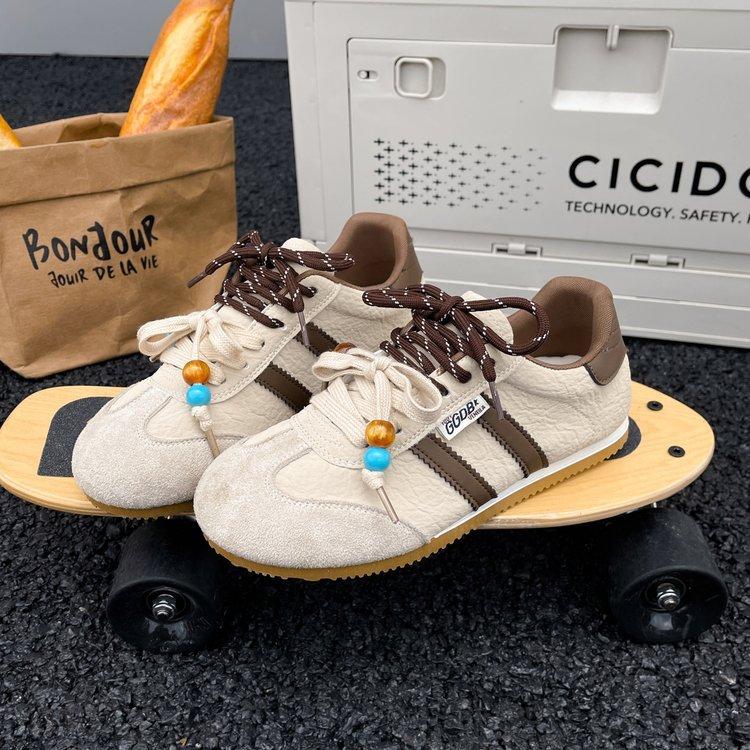 Popular German Training Shoes Women Look Thin 2025 New Summer and Autumn Versatile Breathable Lightweight Soft Sole Casual Forrest Gump White Shoes