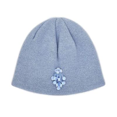 ÜBERIRDISCHE Tropfenperlen Angora Kurze Mütze [Blau]