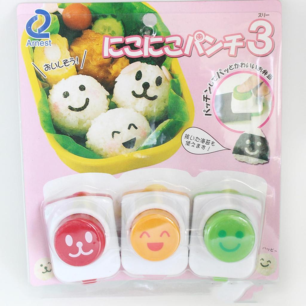 Nori Nori Schneider mit lächelndem einfachen Nori-Schneiden für Bento-Charakter DIY Sushi Bento Dekorationszubehör 3-teiliger Ausstecher, Gesichter, Sushi, Schachteln, Bento,