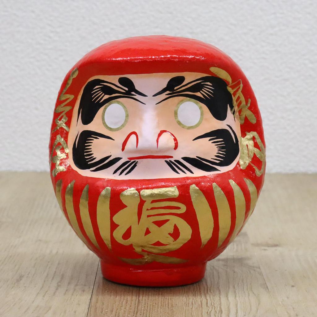 Fabriqué en Papier Takasaki Taille 3 Longueur Japon, Mâché, Daruma, (Total 15cm)