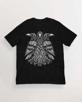 Huginn Muninn Metinn T-Shirt| Norse Mythology Viking Art T-Shirt | 100% Cotton Unisex Pagan Tee | HUMAN MADE, No Ai