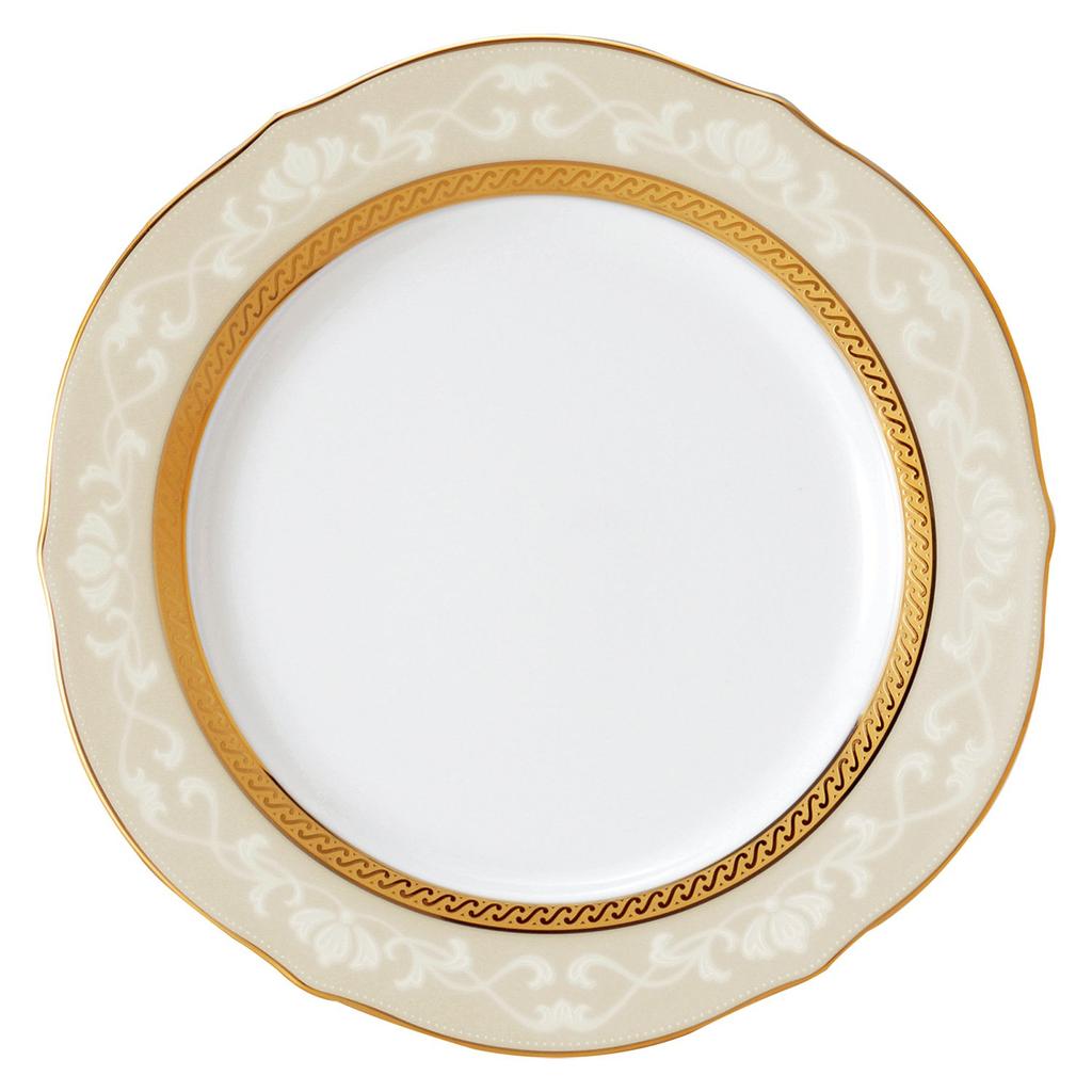 Noritake Akzentteller (Farbwechsel-Paar-Set) 23cm Hampshire Gold & Platin, Gold und Silber Feines Porzellan, P91310/4335-6