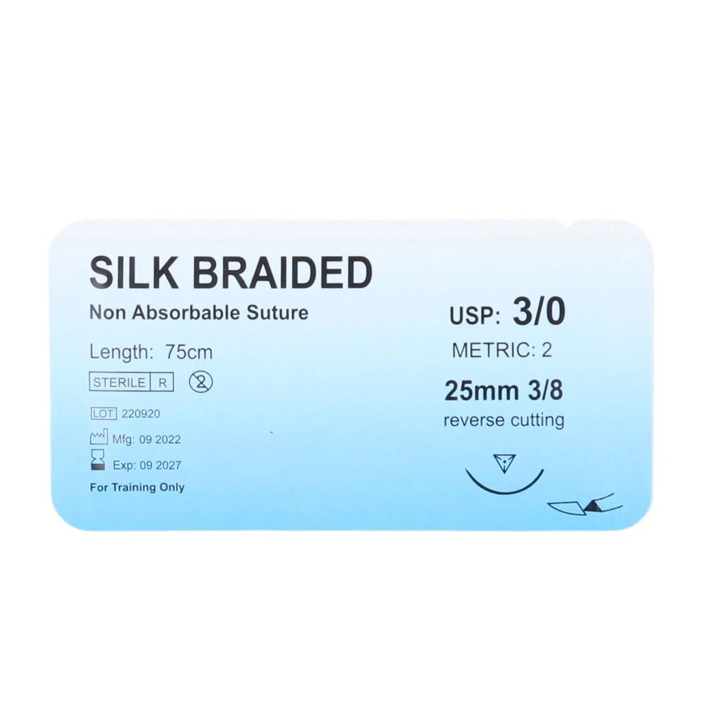 2/0 3/0 4/0 Medical Dental Sutures Nylon Silk Polypropylene Polyester Surgical Simulation Suture for Suture Teaching Exercises