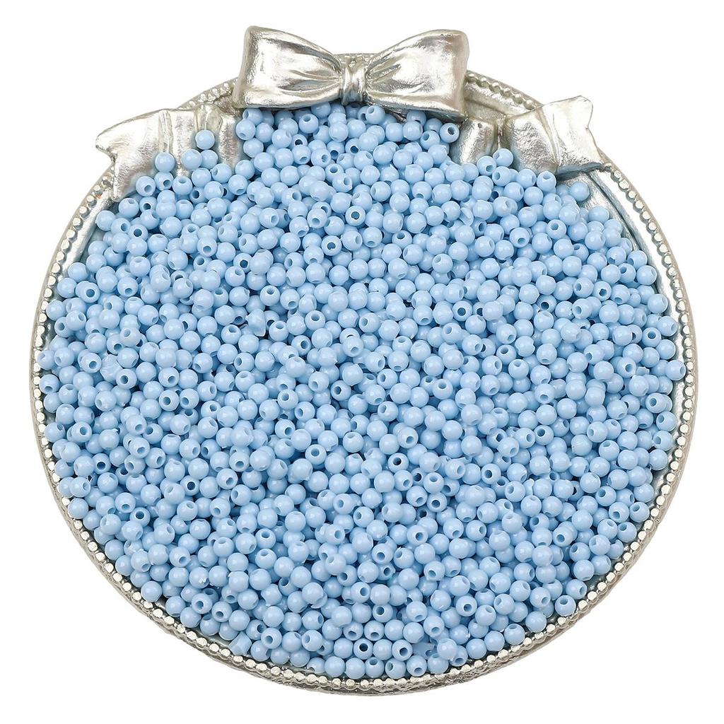 1800Pcs Acrylic Beads Solid Colored Round Loose Spacer Beads for Jewelry Making DIY Bracelets Necklace