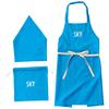 Rep Habituel Note Kids Apron Bandana Cobalt Blue L Size Length 60 X Width 70 Cm For Heights Cm With Pocket Cotton Machine Washable Hangs Around