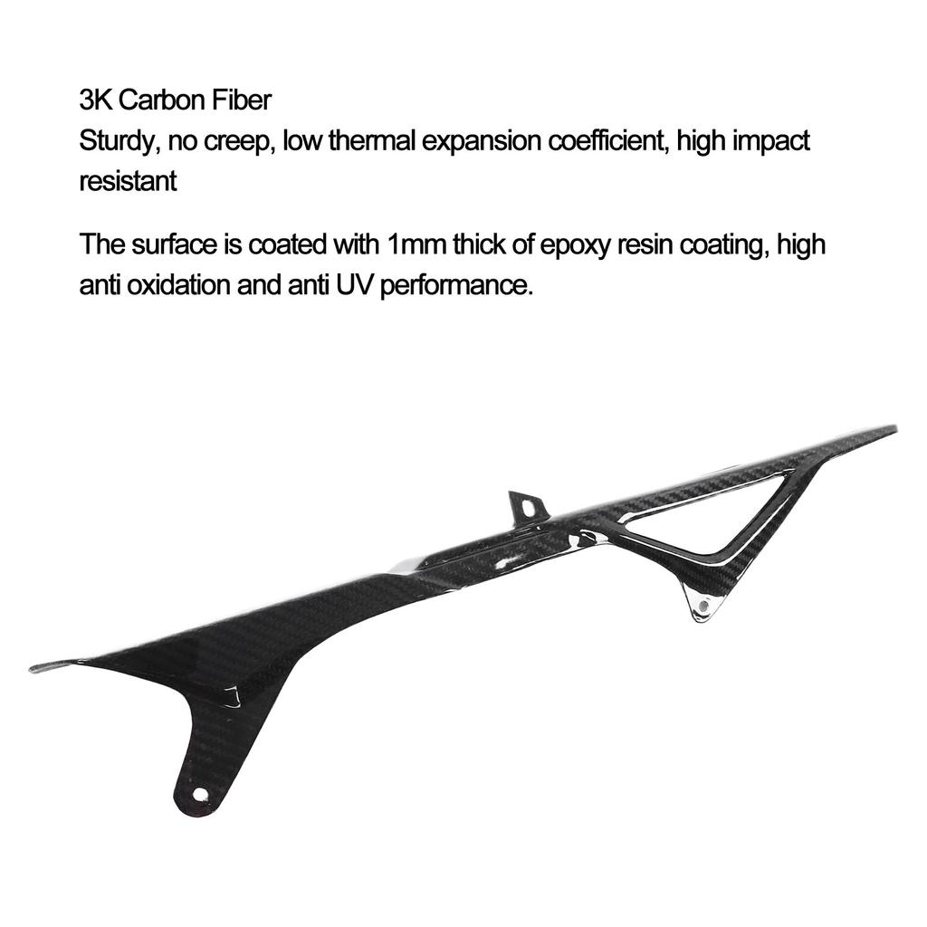 Motorcycle Chain Guard Real 3K Carbon Fiber Long Modification Replacement for MT‑09 2017‑2018