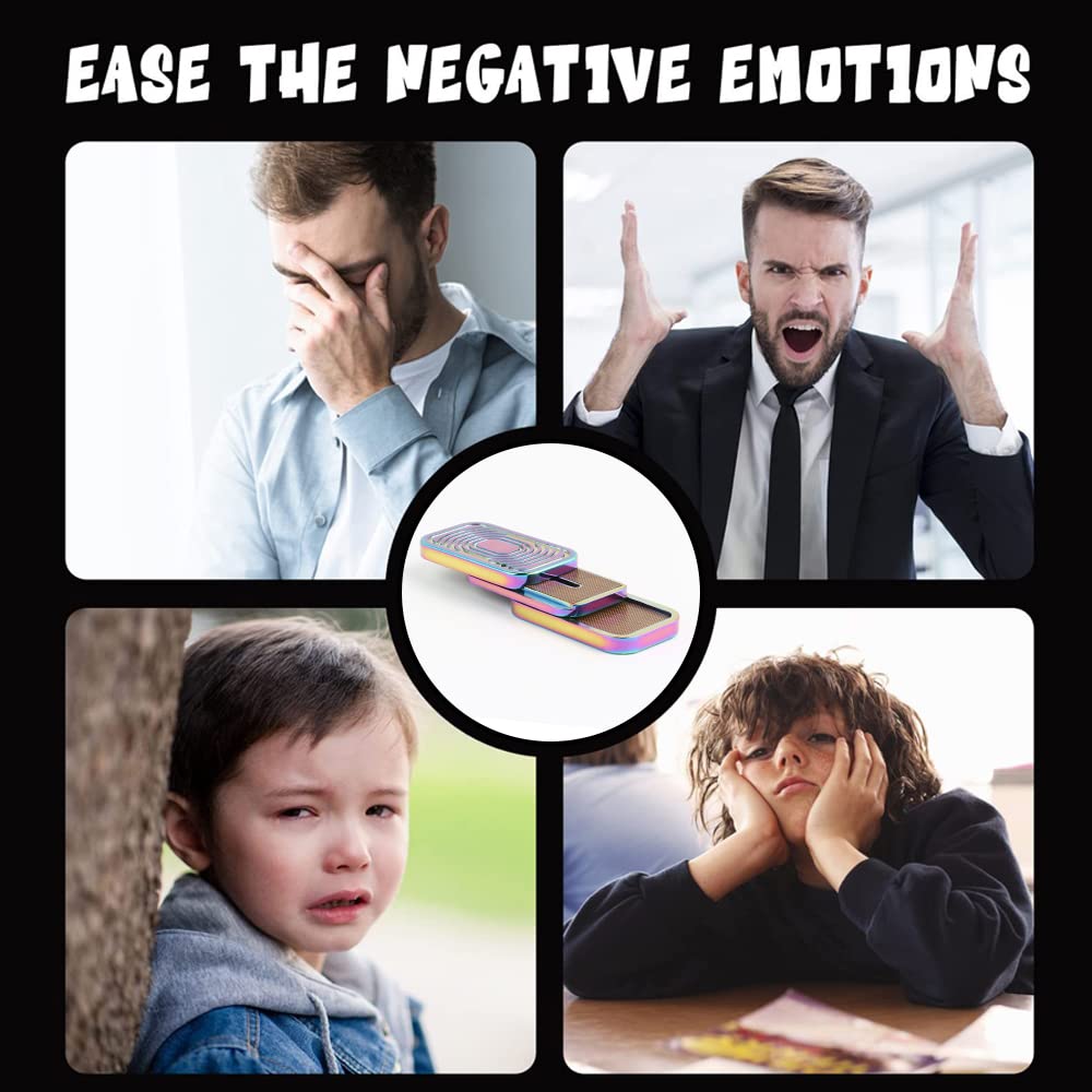 3-Stage Strong Strength Magnetic Push Slider Metal EDC Hand Spinner Fidget Toys Sensory Toys Anxiety Stress Relief Holiday Gifts