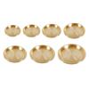 Nordic Style Brass Tray Round Tableware Organizer Decorative Dinnerware Steak Tray for Hotel Restaurant