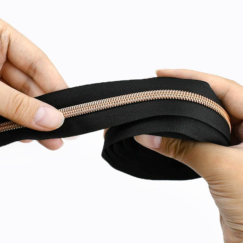 Meetee 3-10M 3# 5# Sewing Nylon Zippers Tapes Per Meter Bag Shoes Zipper Decorative Roll Coil Zip Repair Kit DIY Sew Accessories