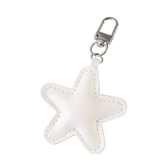 Yousheng Keychain Pendant Imitation Leather Soft Cotton-Filled Star Shape Key Chain with Metal Buckle Bag Hanging Ornament