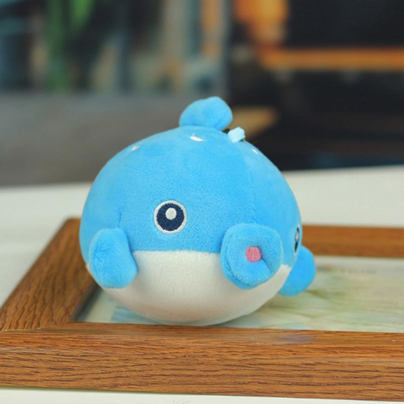 Cute Cartoon Ocean Plush Pendant Keychain Stuffed Backpack Keychain Decorative Pendant