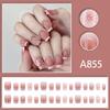 30 Peças Unhas Postiças Rosa Francesas Borboleta Curtas Quadradas de Pressão Com Cola Design Glitter Removíveis