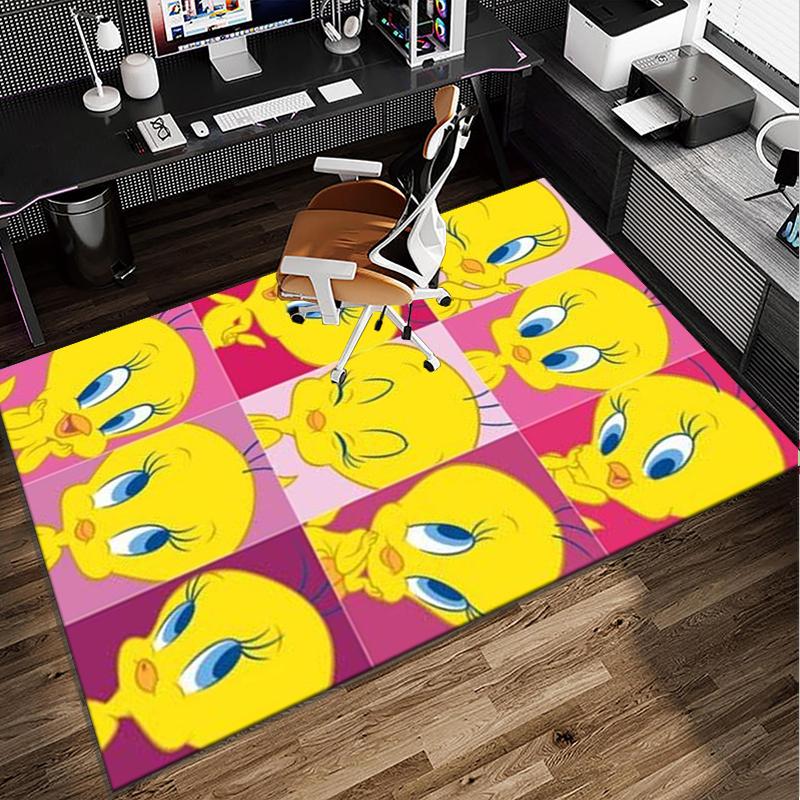 Yellow Bird Office Rug Chair Mat, Game Carpet, Suitable for Front Door, Bedroom, Living Room, Desk, Holiday Gift