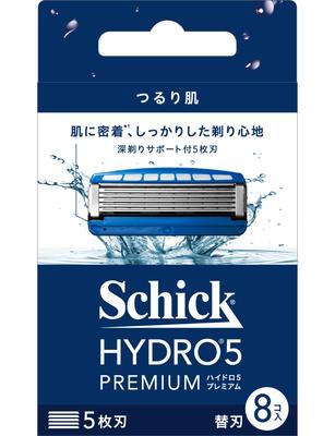 Náhradní čepele Hydro Hydro 5 Premium Smooth Skin s chráničem pokožky 5 čepelí Zelená (8 kusů)
