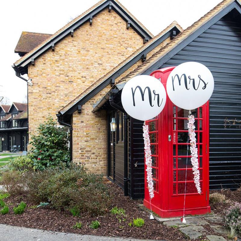 

36-дюймовый большой латексный белый шар Mr. Миссис. Свадебные воздушные шары, украшения для свадебной вечеринки, принадлежности для воздушных шаров, декор для свадебной вечеринки 36inch