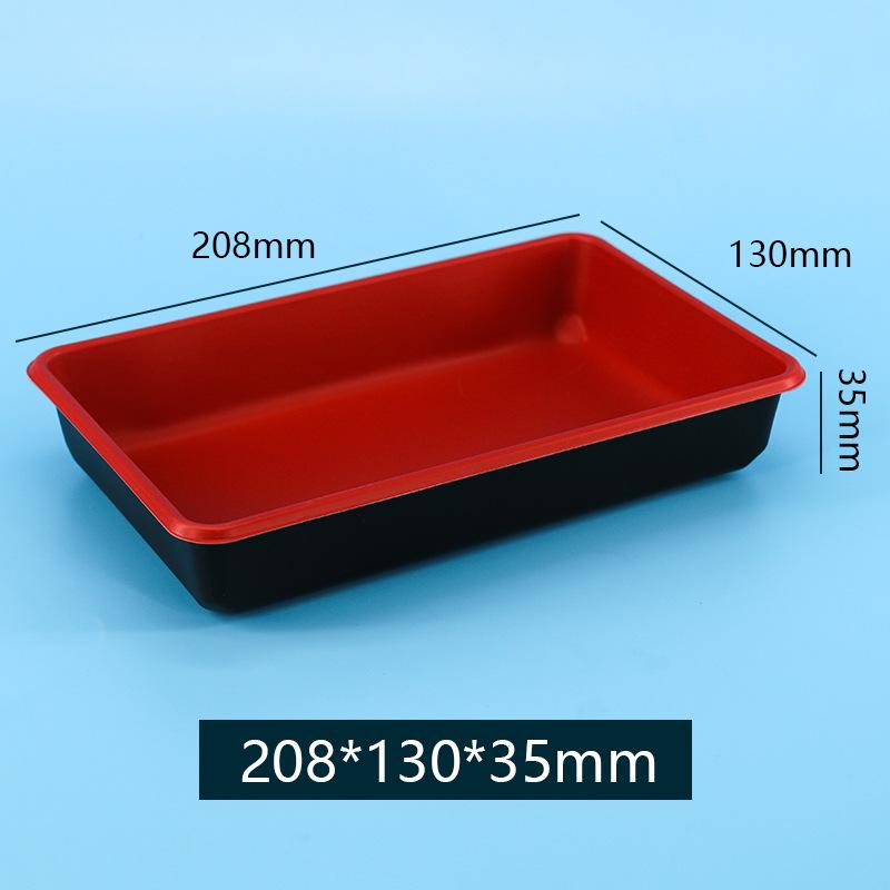 Red & Black Lidless Disposable Fruit Tray чёрный