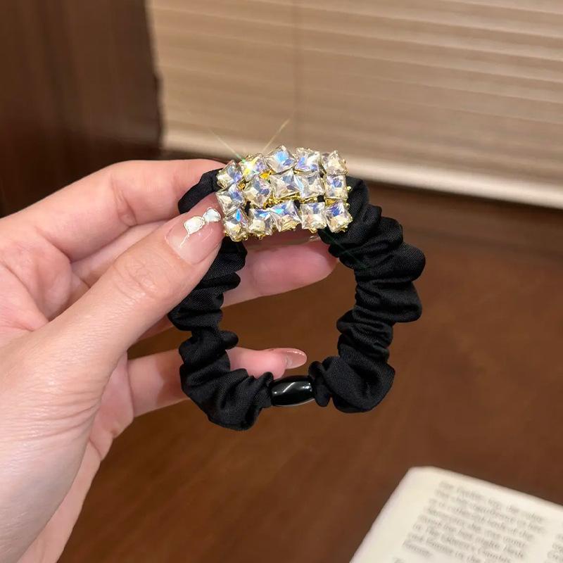 Ladies Flash Drilling Small Intestine Hair High-quality Hair Rope High Elastic Durable Hair Rope Rubber Band Hair Accessories