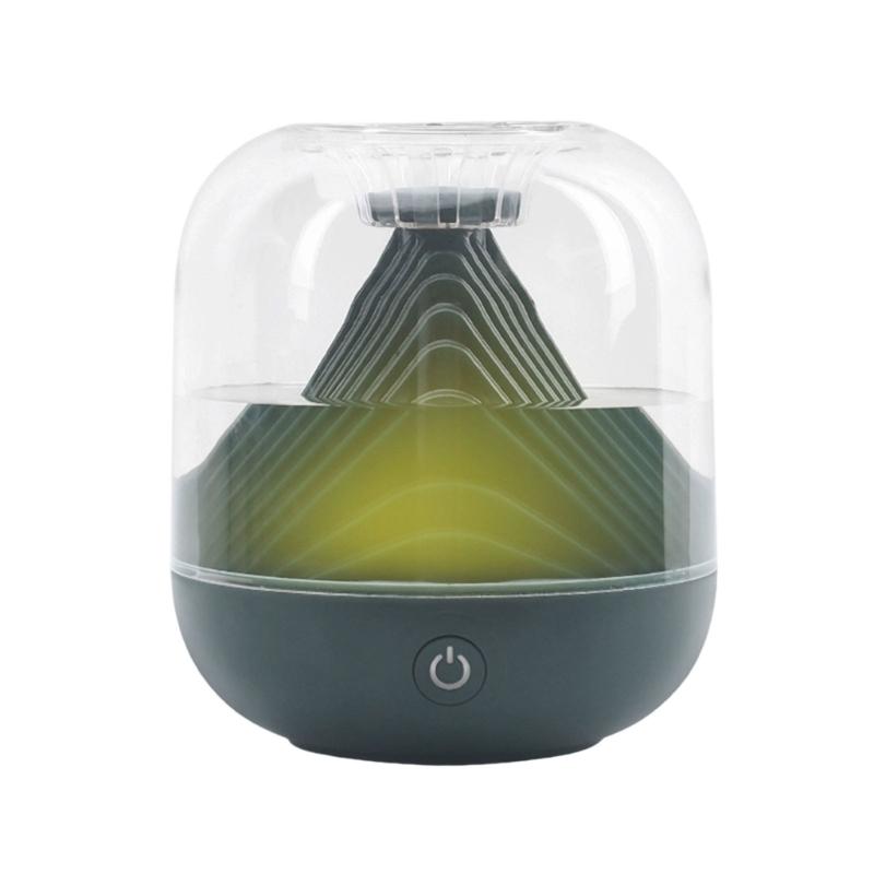 

USB Rechargeable Air Humidifier for Bedroom Living Room Cool Mist Maker Water Atomizer Diffuser Miniature Night Light зелений