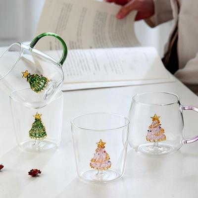 NEW 3D Creative Handmade Bubble Glass Cup Three-Dimensional Transparent Animal Cup Shape Milk Coffee Drink Cute Plant Glass I5R5