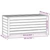 VidaXL Boîte de jardin 101x50,5x46,5 cm bois massif de pin 823948