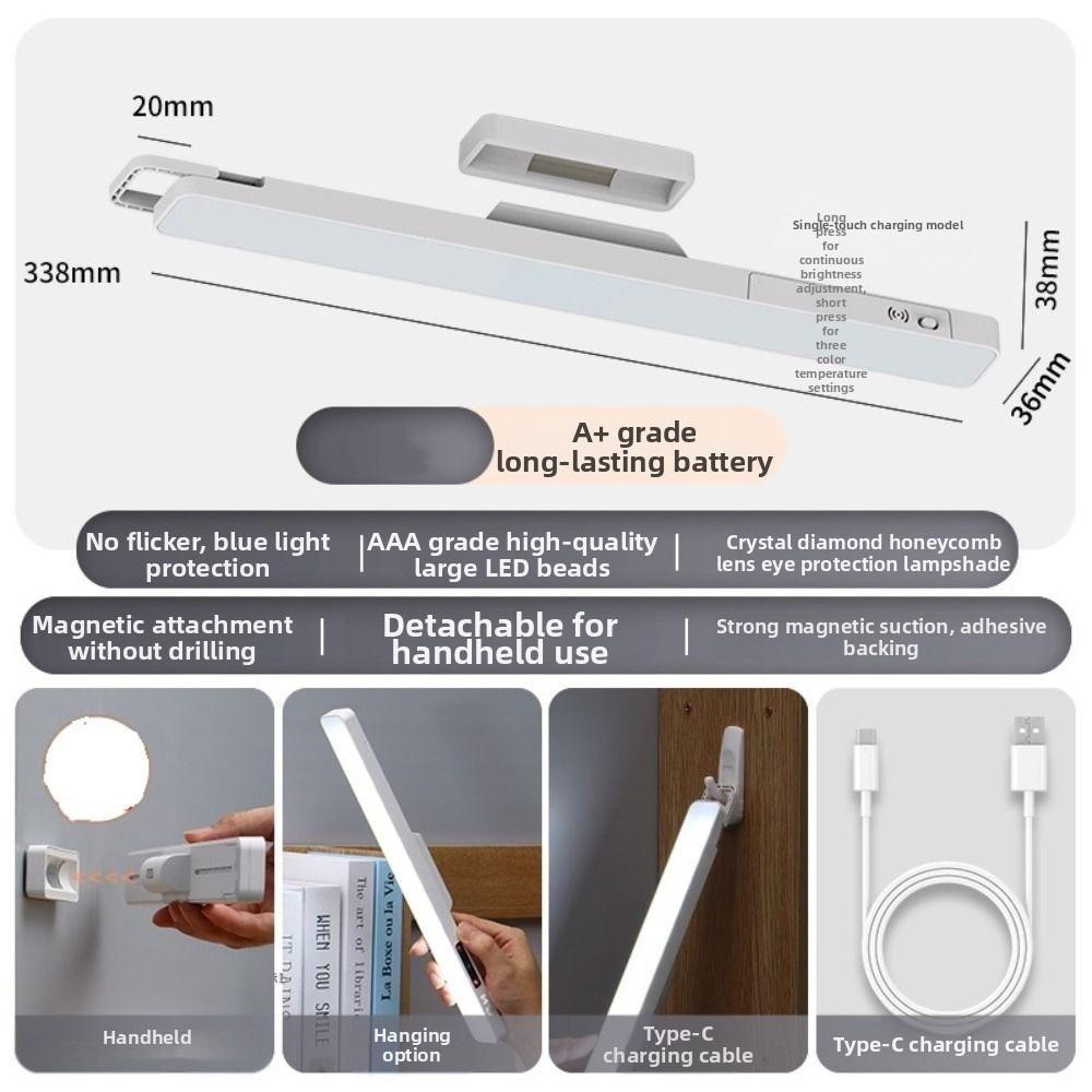 

Eye Protection LED Touch Table Lamp Adjustable Brightness 3/5 Color Dimmable Night Light Timed Energy Saving