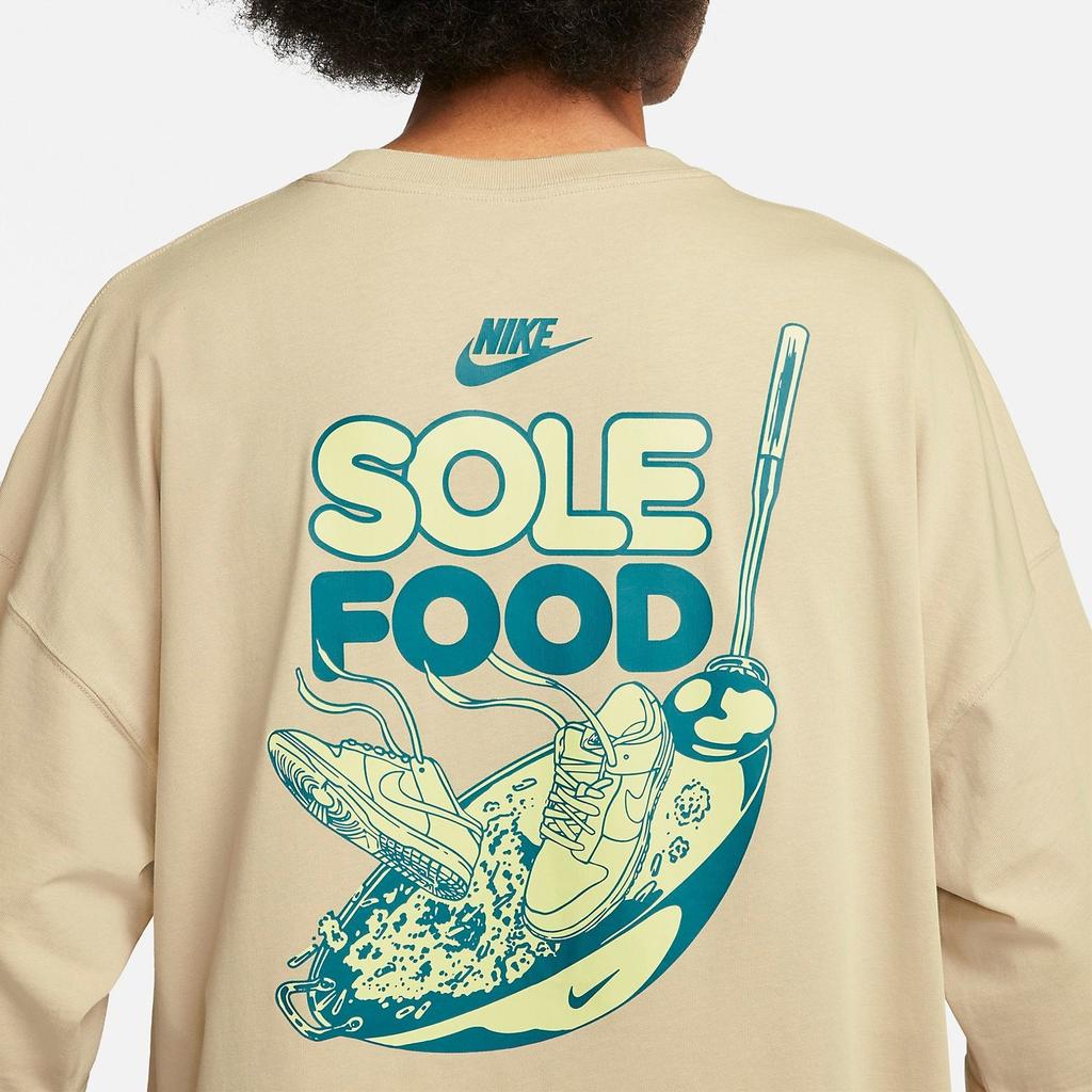 Nike Sportswear Letter Print Loose Short Sleeve T-Shirt Men Tops Team-Gold FB9808-783