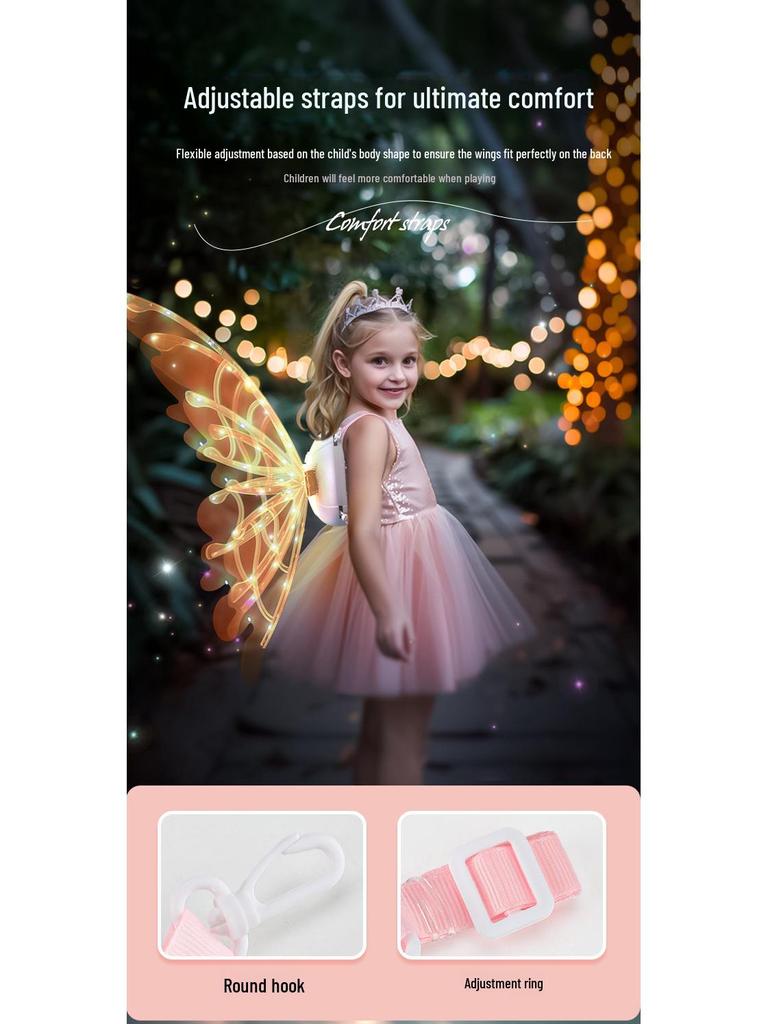 Aripi Luminoase de Elf Electric: Decorațiune de spate luminoasă pentru momentele de joacă amuzante ale copiilor