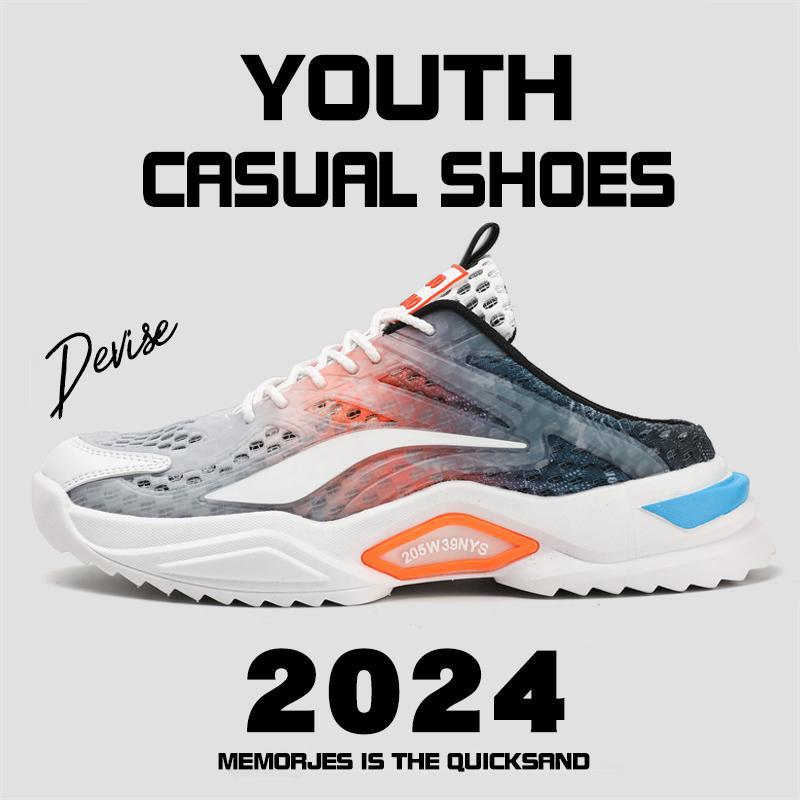 

Summer men s shoes 2025 new summer student sports and leisure large size 46 youth mesh dad personality trendy shoes 46