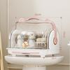 Baby Bottle Storage Box with Lid Dustproof Drying Rack Plastic Cabinet   for Toddler Tablewares