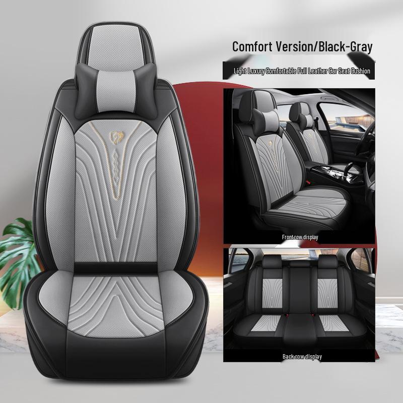 All-Season Full Leather Car Seat Cushion