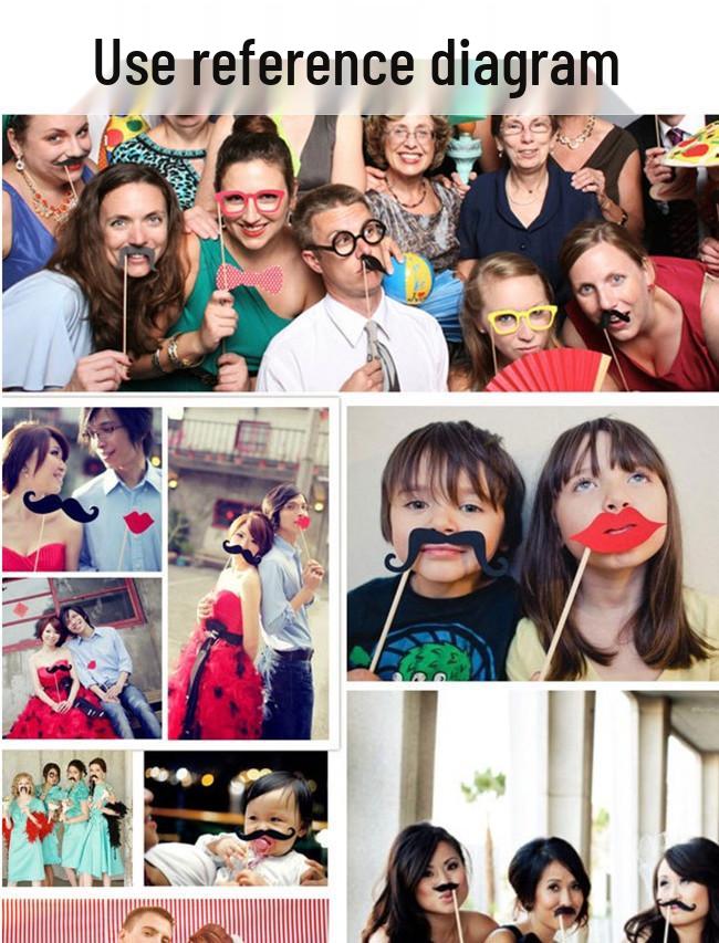 38-Piece Christmas Photo Booth Props Set for Holiday Parties