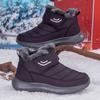 Warm Plush Winter Ankle Boots Men Women Non-slip Outdoor Walking Trekking Booties Hook&loop Cotton Shoes