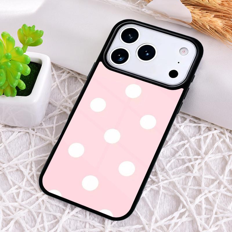 Cute Polka Dots Pink Pattern Phone Case for iPhone 17 Air 16 15 11 12 14 13 Pro Max Shockproof Cover