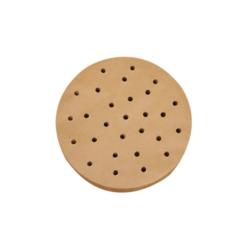 Packung mit 100 Heißluftfritteusenpapier 230°C Hitzebeständig Lebensmittel Backen Ölabsorbierende Matte Ölpapier Pad Zubehör für Heimküche