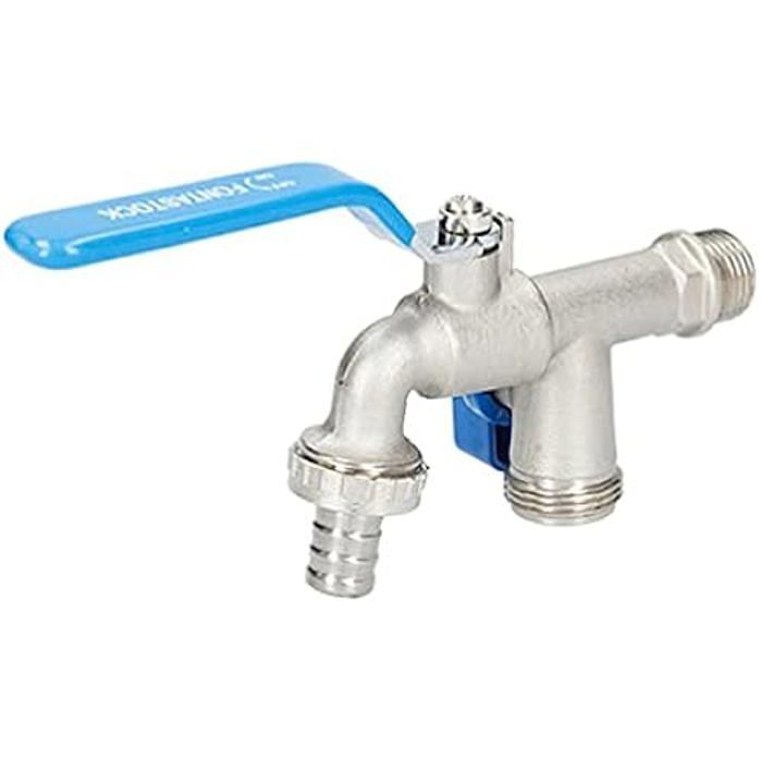 Robinet - FONTASTOCK - S6500238 - Chromé - 1/2 x 3/4 x 3/4 - Multicolore