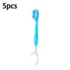 Bursting Bead Toothbrush Disposable Portable 5-in-1 Soft Bristle Dental Floss And Toothpick