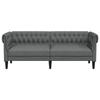 VidaXL Canapé Chesterfield 3 Places, Chaise avec Accoudoirs et Dossier, Siège avec Pieds, Fauteuil TV de Salon, Moderne, 372557