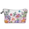 Women Flower Print Cosmetic Bag Toiletries Organize Travel Storage Case