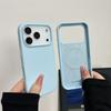 Magnetic Liquid Silicone Case For For Iphone17 16 15Plus 13 14 12 17 Pro Max For  Big Camera Hole Cover Shockproof Protective
