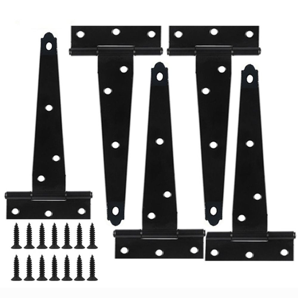 3/4/6inch Door Hinges Heavy Duty Wrought Hardware  for Wooden Fences Yard Barn Door Cabinet