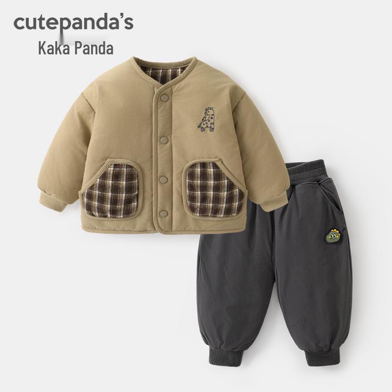 Kaka Panda Children s Winter Jacket & Pants Set for Boys and Girls 90cm