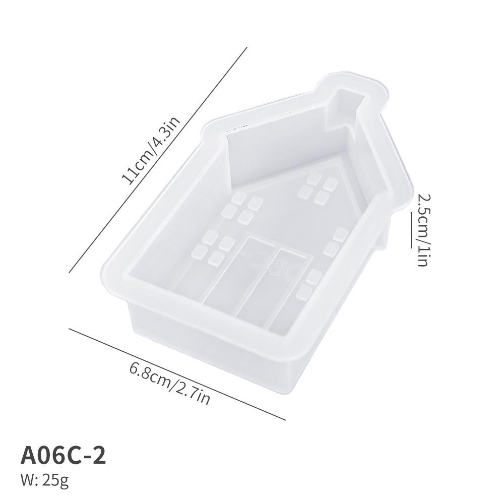 Vánoční vonná svíčková forma: Perníčková chaloupka a sob epoxidová silikonová forma