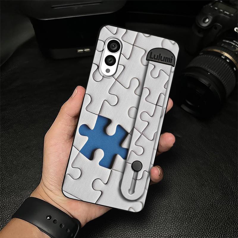 Geometry Anti-dust Phone Case For FCNT/Fujitsu Arrows N F-51C Kickstand Plain color Commerce Wristband Soft case Simple