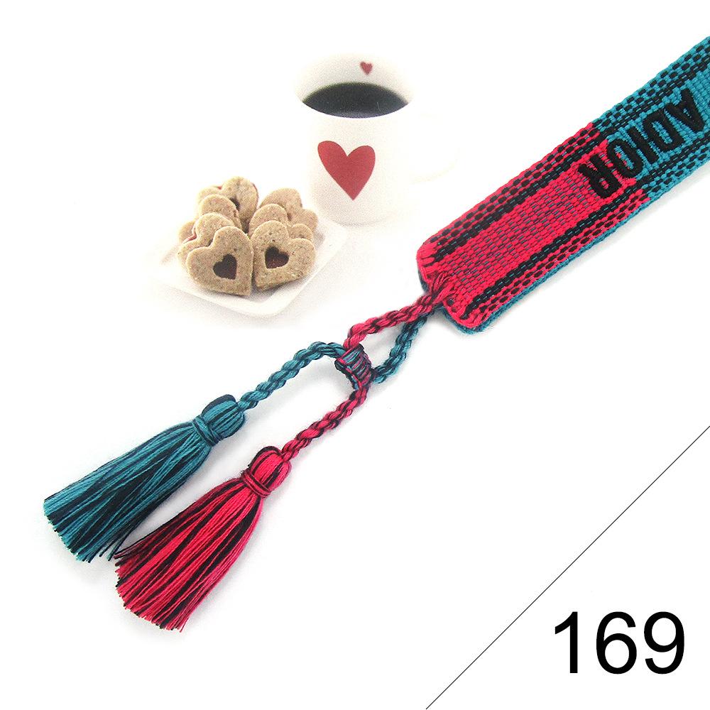 Custom Bohemian Embroidered Bracelet with Tassel and Woven Rope - Handmade Jewelry for Couples and Women