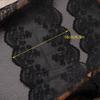 2Yards Embroidery Pink Black Tulle Lace Trim DIY Lingerie Sewing Mesh Lace Fabrics 16CM Wide