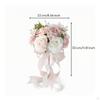 Wedding Bouquet with Ribbons Artificial Bridal HandTied Flowers for Brides, Bridesmaids,