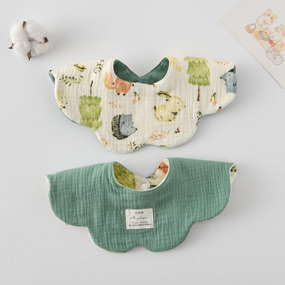 Pure Cotton Gauze Baby Feeding Bib Breathable Saliva Towel New Drool Bib  For Newborn Toddler