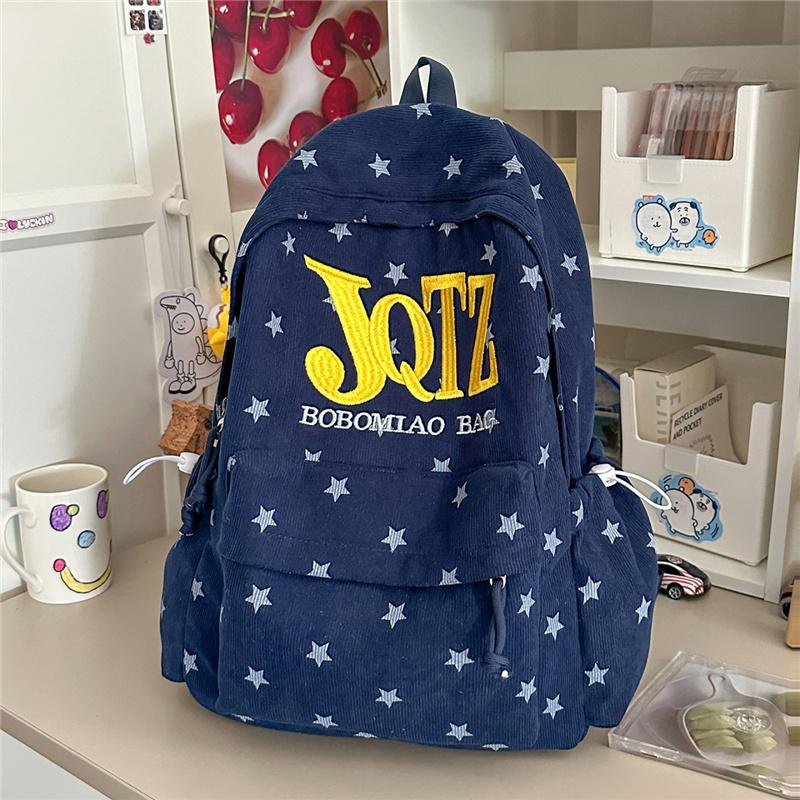 Star Letter Printed Backpack Student Campus Class Schoolbag