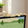 6 Pieces Tiny Feline Figurines Miniature Cat Cute Screen Perches for Office